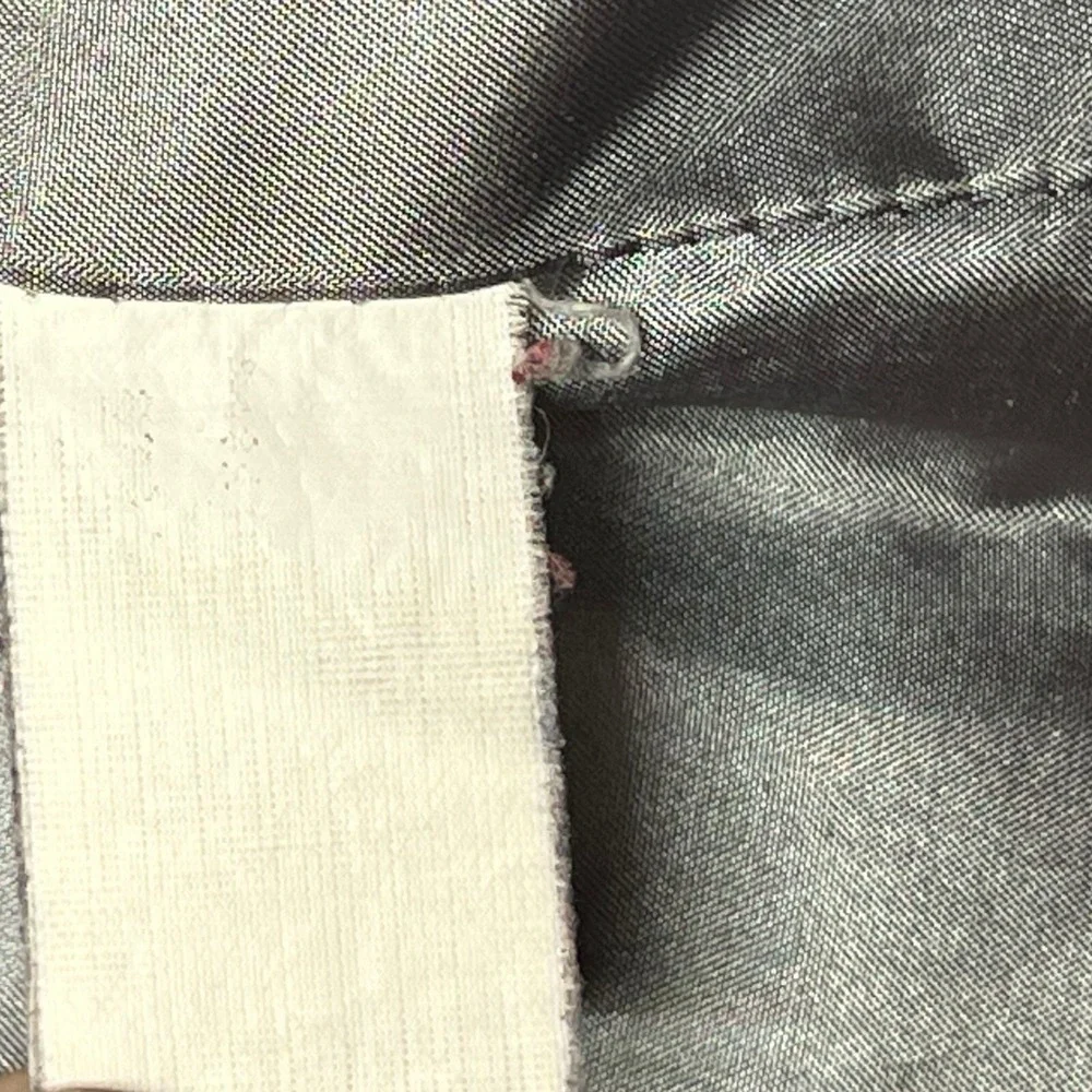 Leomarina Boutique Women Jacket Grey Quilted Embroidered Full Zip Side Pockets‎